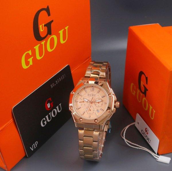 JAM TANGAN WANITA GUOU RANTAI FASHION ORIGINAL
