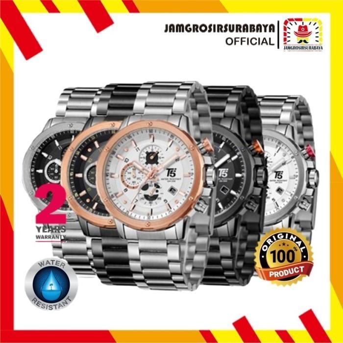 Jam Tangan Pria T5 H 3588G / H 3588 G / H3588G Stainless Original