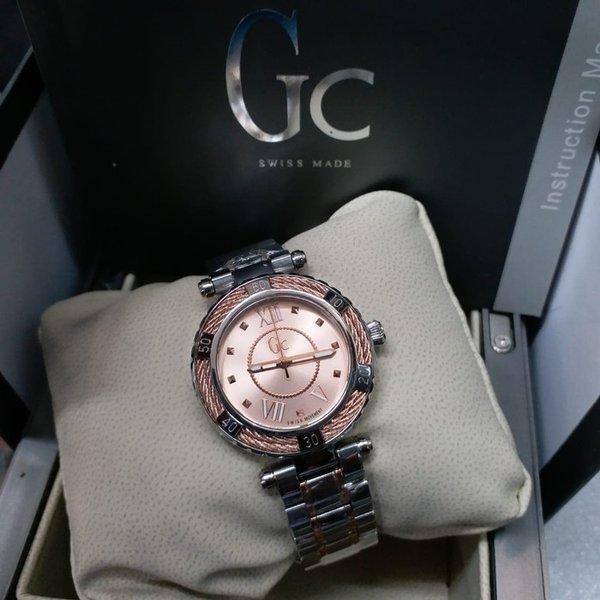 JAM TANGAN WANITA COLLECTION GC CABLE STEEL COMBI ORIGINAL BM