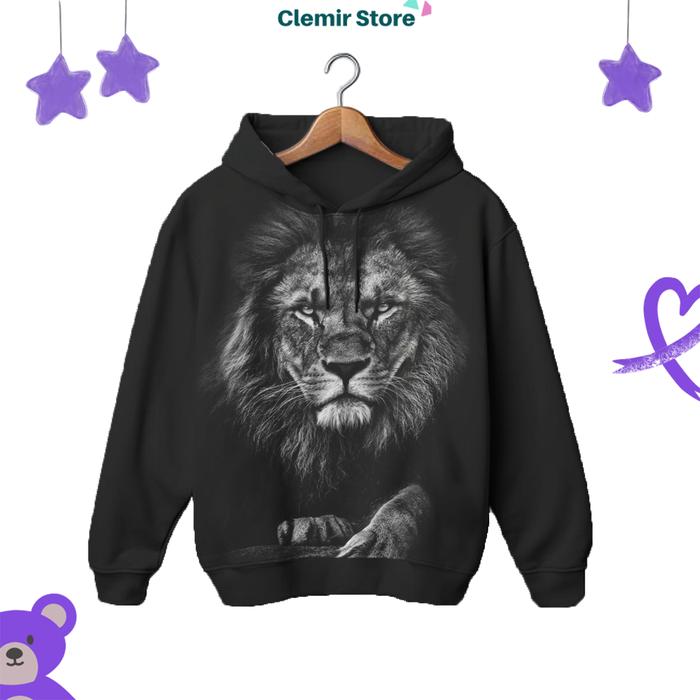 Jaket Hoodie Printing 3D Anak Model Harimau Tiger v3