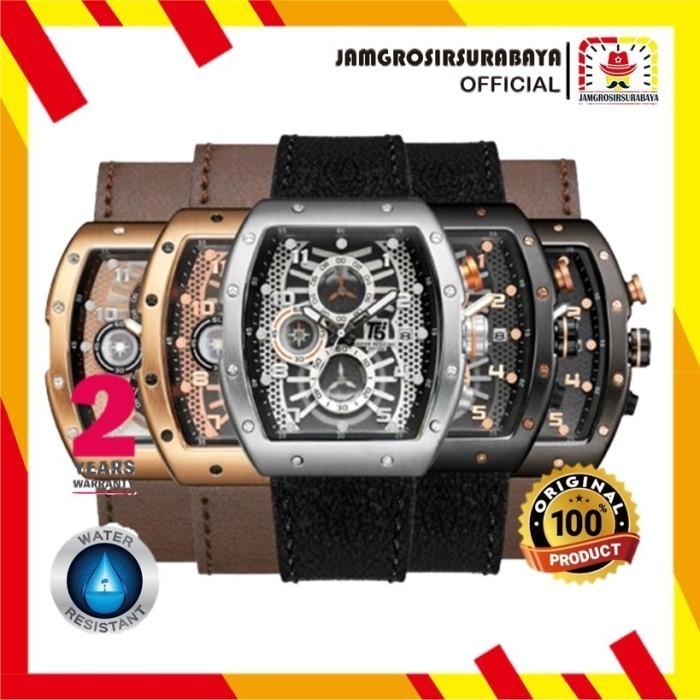 Jam Tangan Pria T5 H 3720G / H3720G / H 3720 G Leather Strap Original