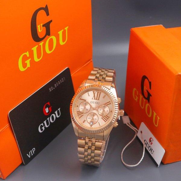 JAM TANGAN WANITA GUOU FASHION RANTAI ORIGINAL
