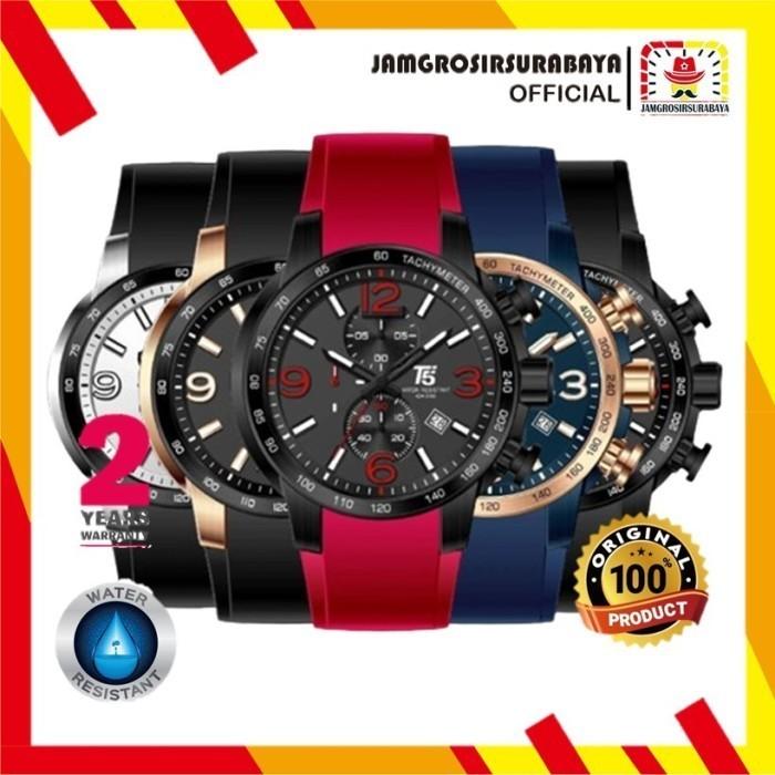 Jam Tangan Pria T5 H 3450G / H3450G / H 3450 G Rubber Original