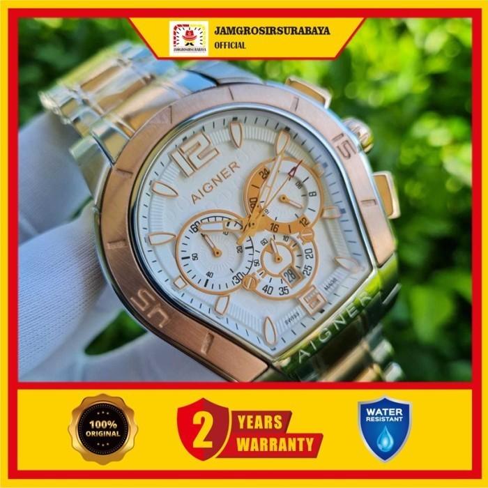 Jam Tangan Pria Aigner Palermo Steel Original BM Bergaransi 2 Tahun