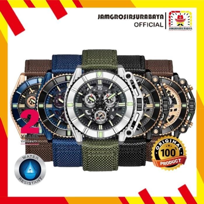 Jam Tangan Pria T5 H 3797G / H3797G /H 3797 G G Nylon Strap Original