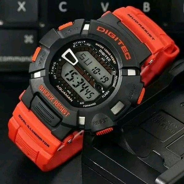 JAM TANGAN SPORT PRIA WANITA DIGITEC DG 2095 ORIGINAL RED BLACK BEST SELLER JAM TANGAN DIGITAL ANAK 