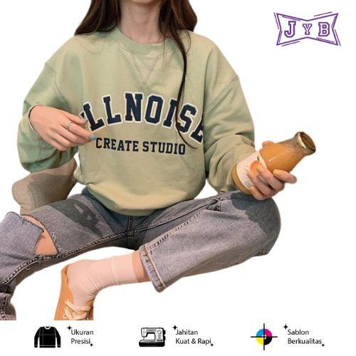 Casual Sweaterpolos Basic Sweater Crewneck ILLNOISE Create Studio Size M-XXL - UNISEX ( Cowo/Cewe )