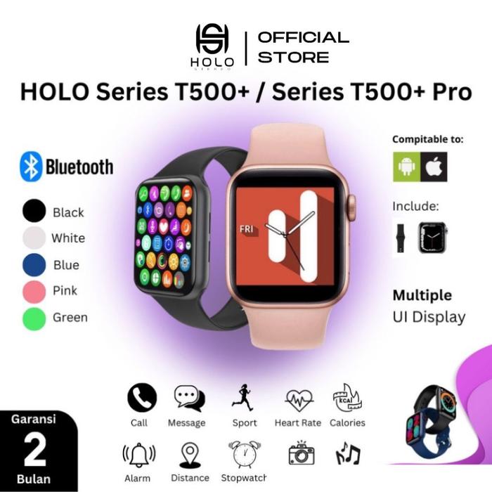Series T500+, T500 + Pro Original Smartwatch Double Strap Jam Pintar ,Bisa Telfon , Pria Dan Wanita