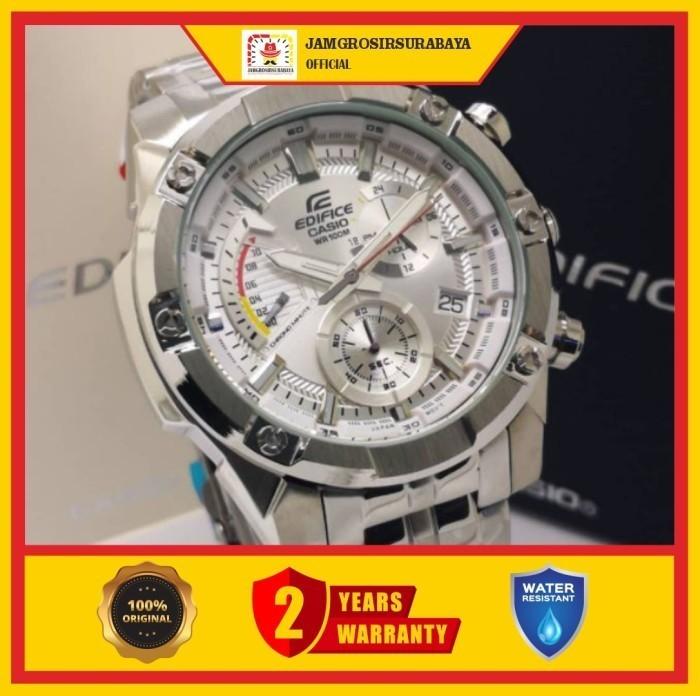 JAM TANGAN CASIO EDIFICE EFR-559 FULL SILVER / EFR559 ORIGINAL