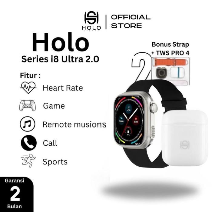 Smartwatch I8 Ultra Big 2.0 Free TWS + 2 Tali Hd Full Screen | Smartwatch-Like Display | Professiona
