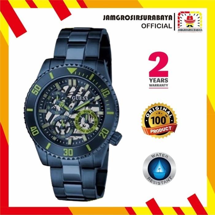 Jam Tangan Pria Guess GW0488G4 Stainless Steel Strap Original