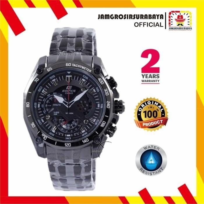 Jam Tangan Pria Edifice EF-550BK-1AV / EF550BK-1AV Orignal Garansi 1 T