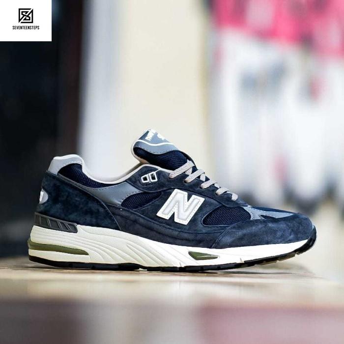 Sepatu Sneaker Casual Pria NB 991 Original Navy White Terbaru