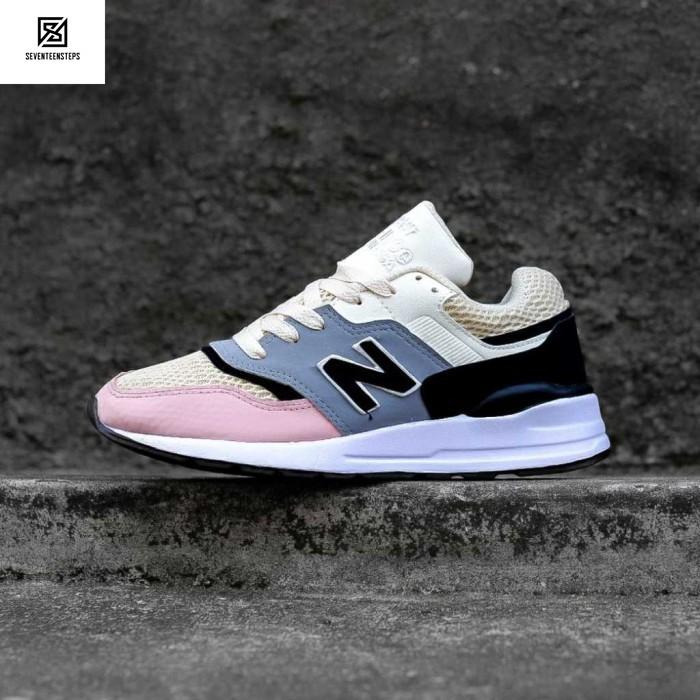 Sepatu Sneaker Wanita Casual NB 997 Cream Black Grey Peach Terbaru