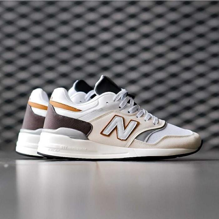 Sepatu Casual NB 997 Original Prem White Cream Brown Terbaru