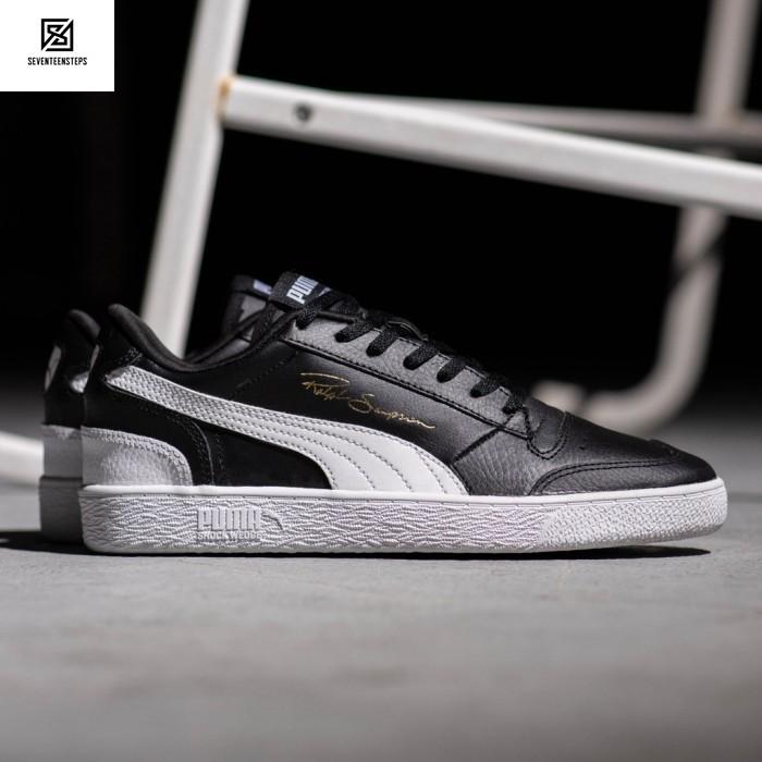 Sepatu Sneaker Pm Ralph Sampson Leather Black White Original Terbaru