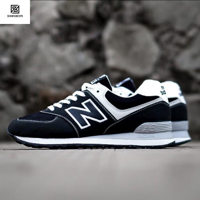 Sepatu Sneaker Casual Casual NB 574 Original Prem Black White Termurah