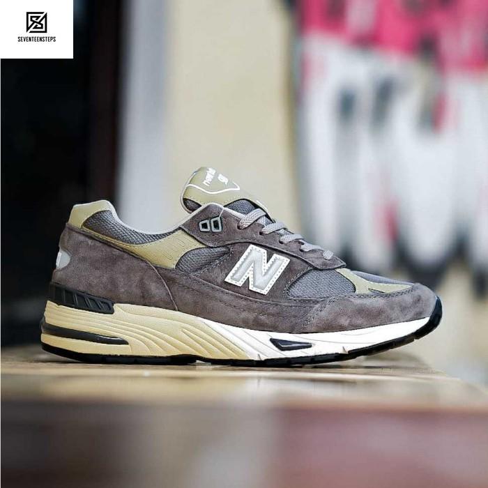 Sepatu Sneaker Casual Pria NB 991 Original Grey Off White Terbaru
