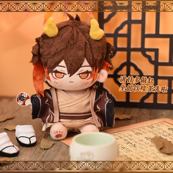 Game Genshin Impact Zhong Li Zhongli Li Yue Yukata Kimono Cute Stuffed Plushie Dress up 20cm Plush D