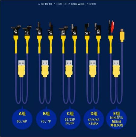 IPower cable for iPhone 6/6p/6S/6SP/7/7p/8/8p/X/xr/Xs Max, Motherboard repair wire, test line, iboot