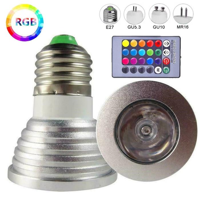 LED Spotlight With Remote Control Spotlights AC85-265v Downlight Lighting Ceiling Power Bulbs Night 