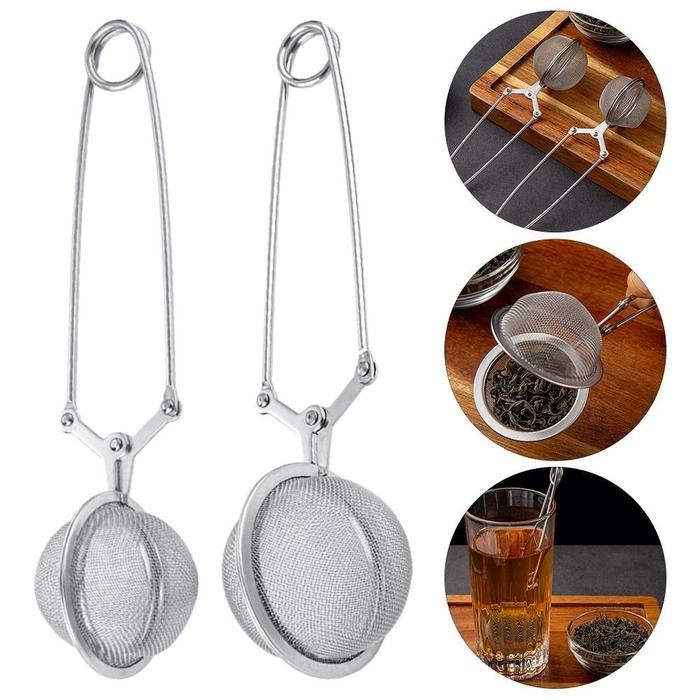Stainless Steel Spoon Tea Ball Infuser Filter Squeeze Leaves Herb Mesh Strainer Tea Infuser In Mesh 