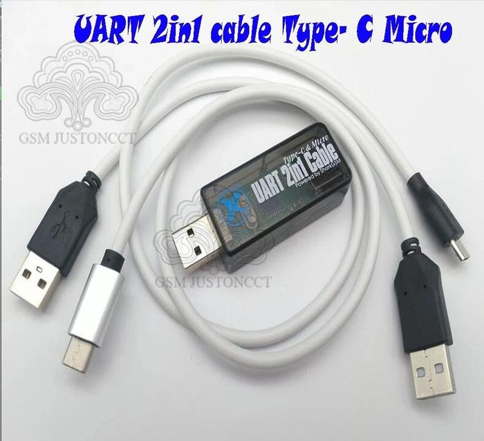 UART-2 in 1 Cable Type - C Micro for EFT dongle, Octoplus Frp, Chimera Dongle Tools, Newest