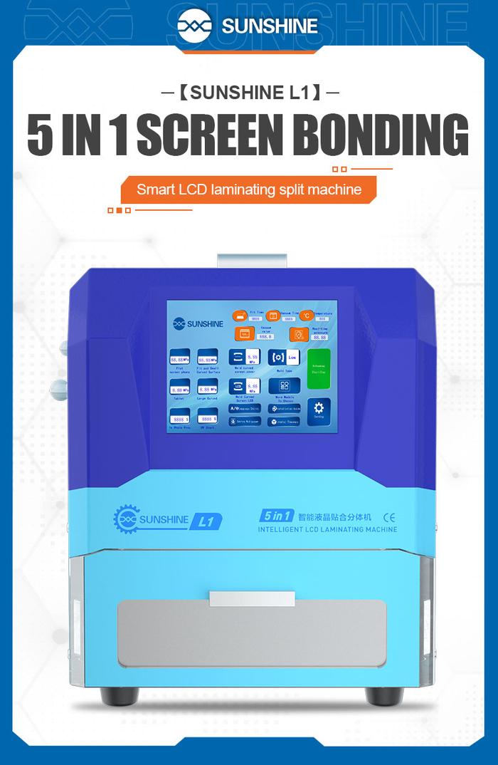 SUNSHINE L1 Smart LCD Laminating Split Machine for iPhone, iPad, Samsung Edge, 12.9 "Curve Screen, T