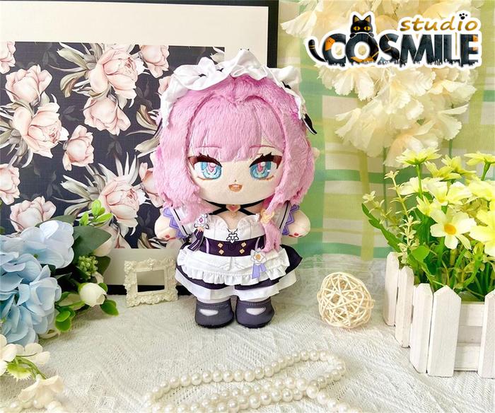Game Honkai Impact 3 붕괴 3rd Elysia Pink Maid Dress Stuffed Plushie 20cm Plush Doll Toy Body Clothes 