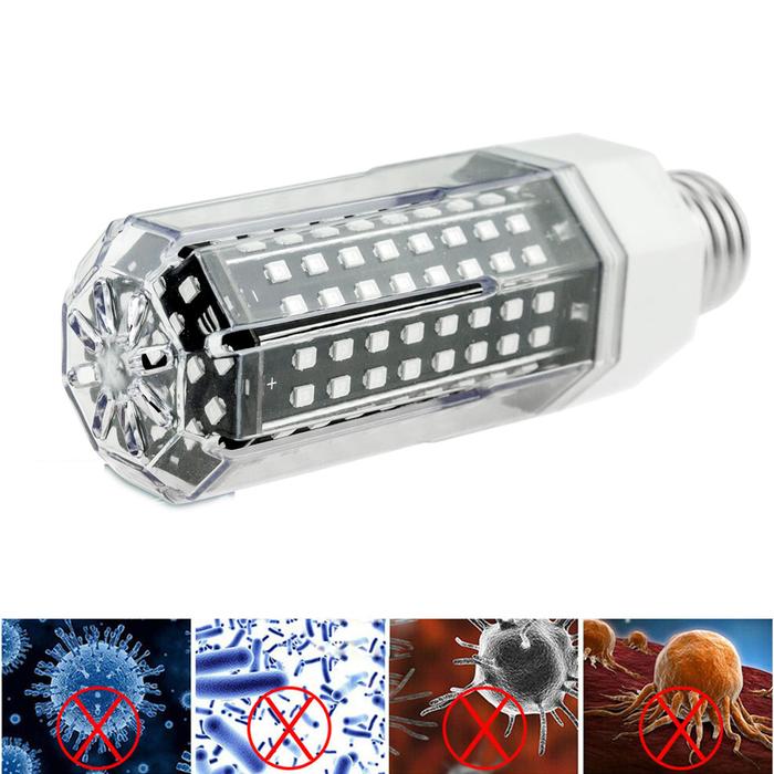 UVC 60W βLED UV Germicidal Lamp 140LEDs E26 E27 E12 E14 B22 UV Sterilizer Light Bulb Disinfectant UV