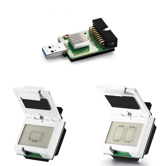 gsmjustoncct 2 in 1 EMMC EMCP Socket USB3.0 SuperSpeed / Reader for EMMC Dongle UFI