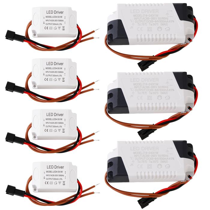 10Pcs LED Constant Driver 85-265V 1-3W 4-5W 4-7W 8-12W 18-24W 300mA Power Supply Light Transformers 