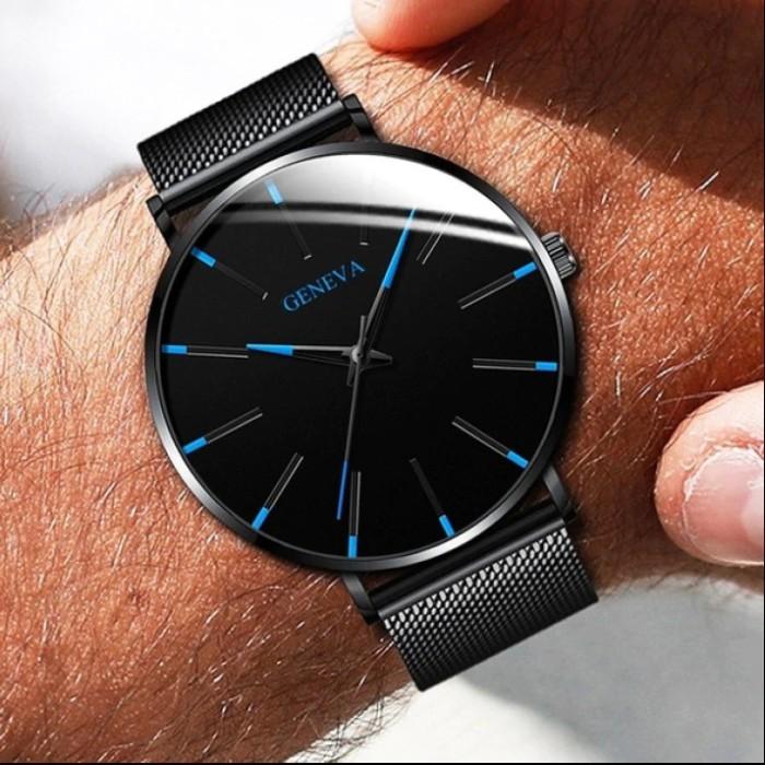 JAM TANGAN ANALOG PRIA GENEVA - BLACK