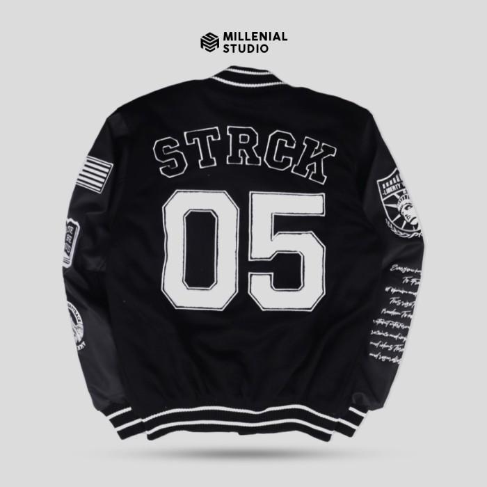 VARSITY JACKET LIBERTY BLACK JAKET VARSITY VINTAGE KULIT ORIGINAL