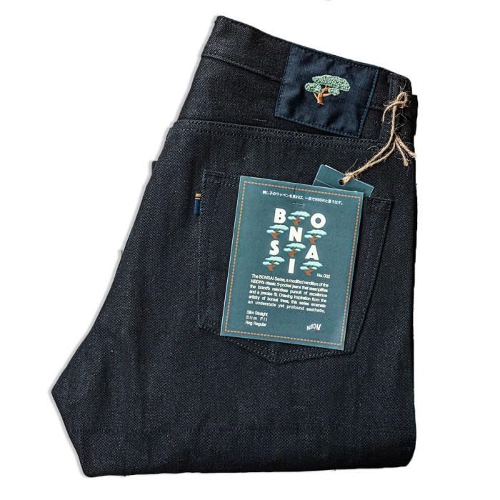 BONSAI 002 BY NBDN 15OZ BLACK X BLACK SELVEDGE JEANS