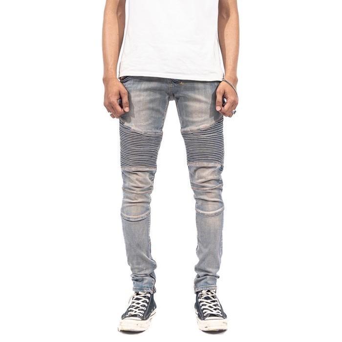 A1 BIKER - CREAM STONE - CELANA JEANS