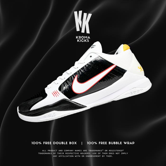 Kobe 5 Protro Bruce Lee White/Black/Comet Red/White Sneaker CD4991–101 (Size  39-48.5)