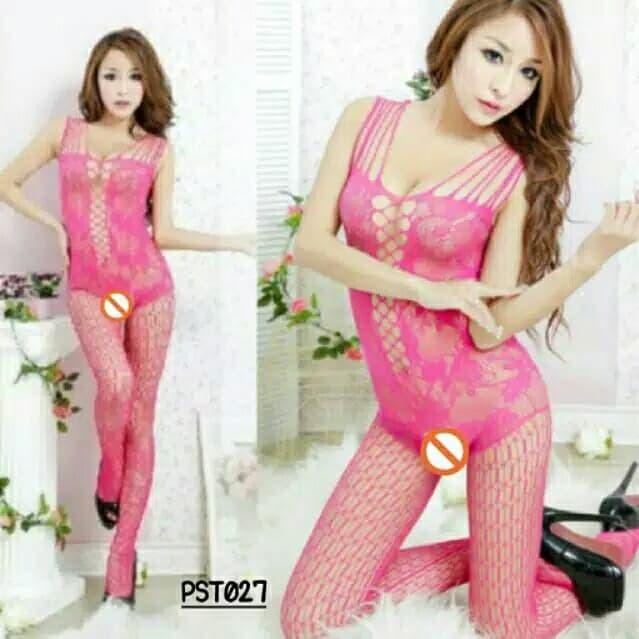 Lingerie bodystoking pink PST027 BY AMORCOLECTION