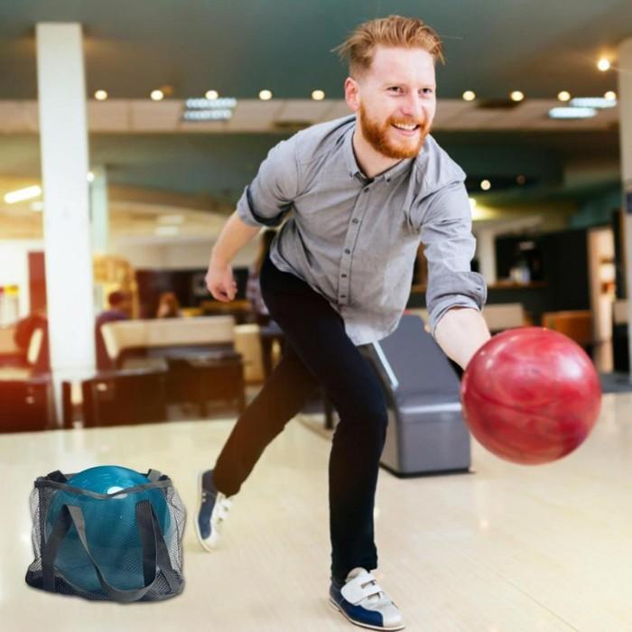 Bowling Ball Bag Bowling Tote Bag Mesh Single Ball Bowling Tote Bag With Handle Strap For Bowling Lo