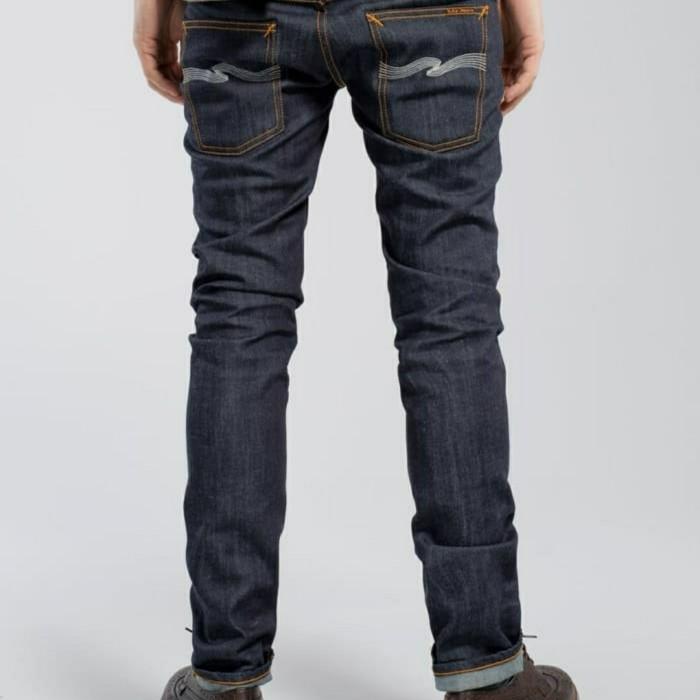 Nudie Jeans Thin Finn Dry Ecru Embo Authentic Original HAPPY SHOPPING DAN TERIMAKASIH .