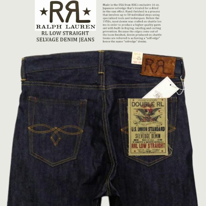 Double RL / Ralph Lauren Low Srraight Selvedge Denim 13.5 oz USA HAPPY SHOPPING DAN TERIMAKASIH .