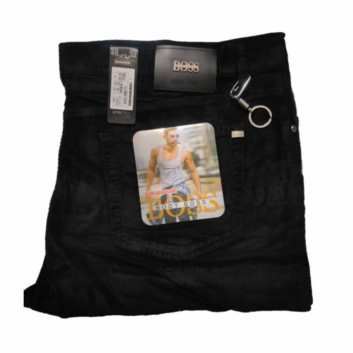 BIG SIZE celana jeans BOSS original bahan Corduroy - Stretch HAPPY SHOPPING DAN TERIMAKASIH .