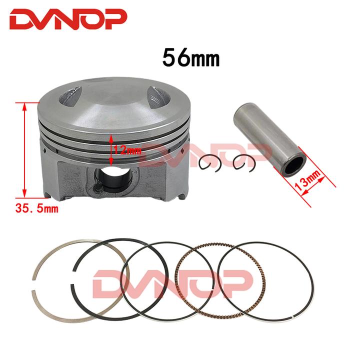56mm Piston & Ring Set (13mm pin) for 4 stroke scooter moped JOG100 RS100 RSZ100 MIO100 Force X ZY10