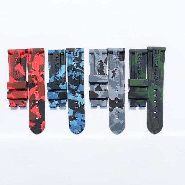 STRAP TALI JAM TANGAN LUMINOR PANERAI 24M MOTIF ARMY CAMO LORENG FREE PEN DAN REMOVER