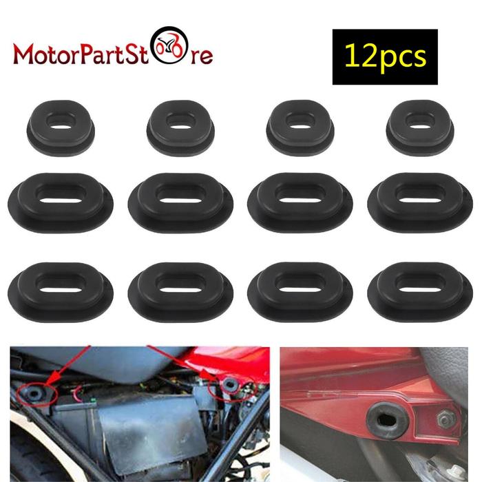 2 Sets Motorcycle Rubber Grommets Body Side Cover Fairing Washer Goldwing Bolts for Honda CG125 CT12