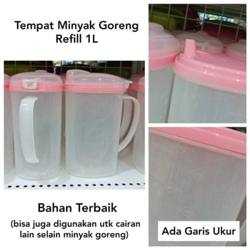 TITI [ 1L ] Tempat Minyak 1 Liter 1000 Ml Golden Lemon Wadah Botol Minyak