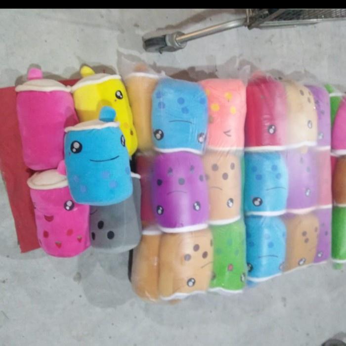 TITI Boneka Boba Size 16 x 25 cm Boneka Minuman Milk Tea Bubble Boba Kecil