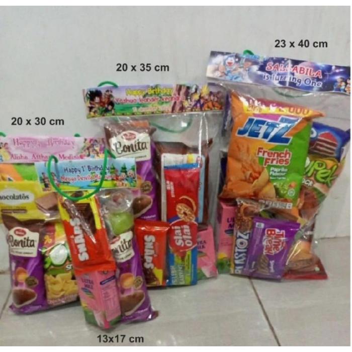 TAS Plastik Ulang Tahun Snack - BESAR (20x35)