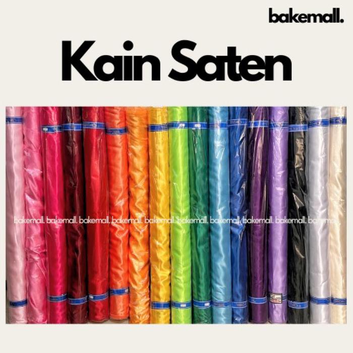 kain SATIN POLOS TEBAL SATEN ENGLAND CLARISA 120 cm craft dekorasi schruncie kain hampers parsel kai