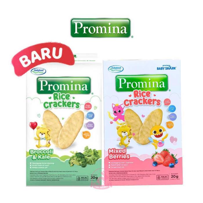 Promina Rice Crackers 20gr - Makanan Selingan Krekers Berbagai Rasa